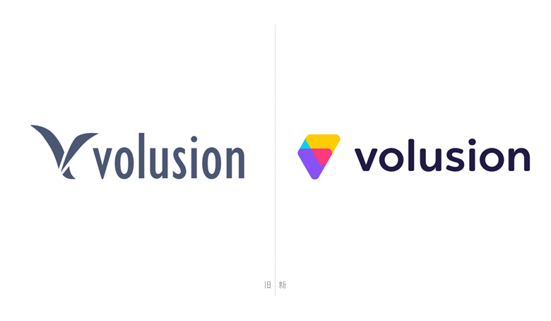 Volusion LOGO，Volusion标志，Volusion品牌形象设计，电子商务平台标志，电子商务平台LOGO