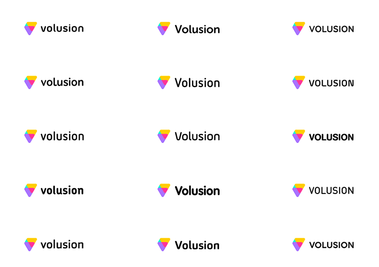 Volusion LOGO，Volusion标志，Volusion品牌形象设计，电子商务平台标志，电子商务平台LOGO