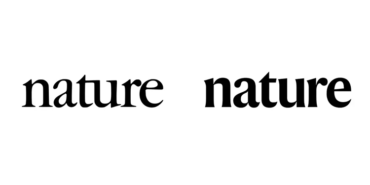 《自然》杂志更换新logo新字体