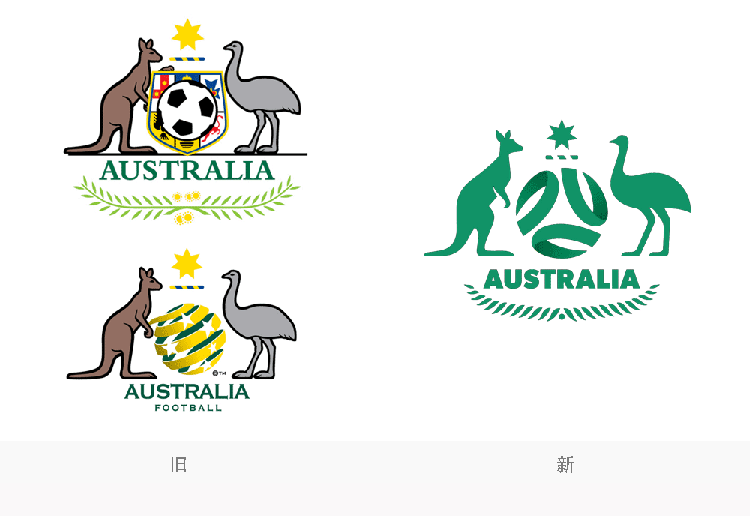 最近,澳大利亚足球协会宣布了澳大利亚国家队的新标志.